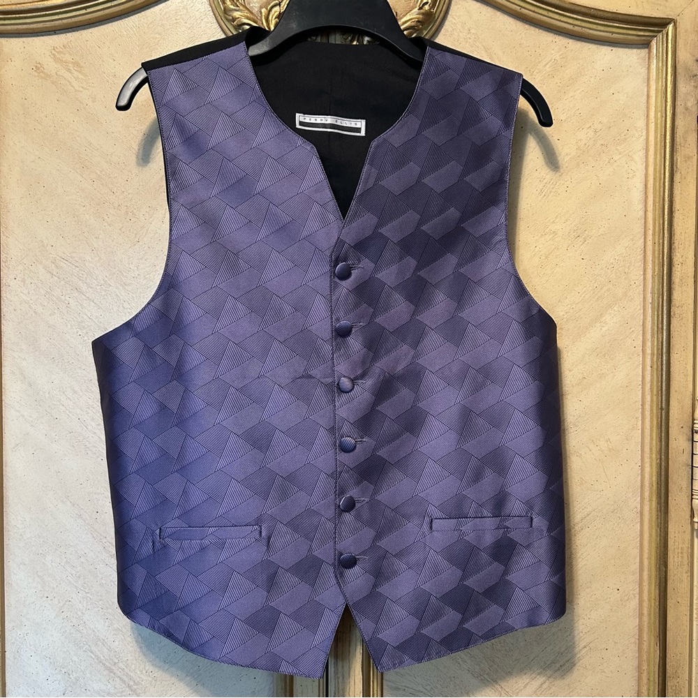 Perry Ellis Lilac Purple & Black Vest